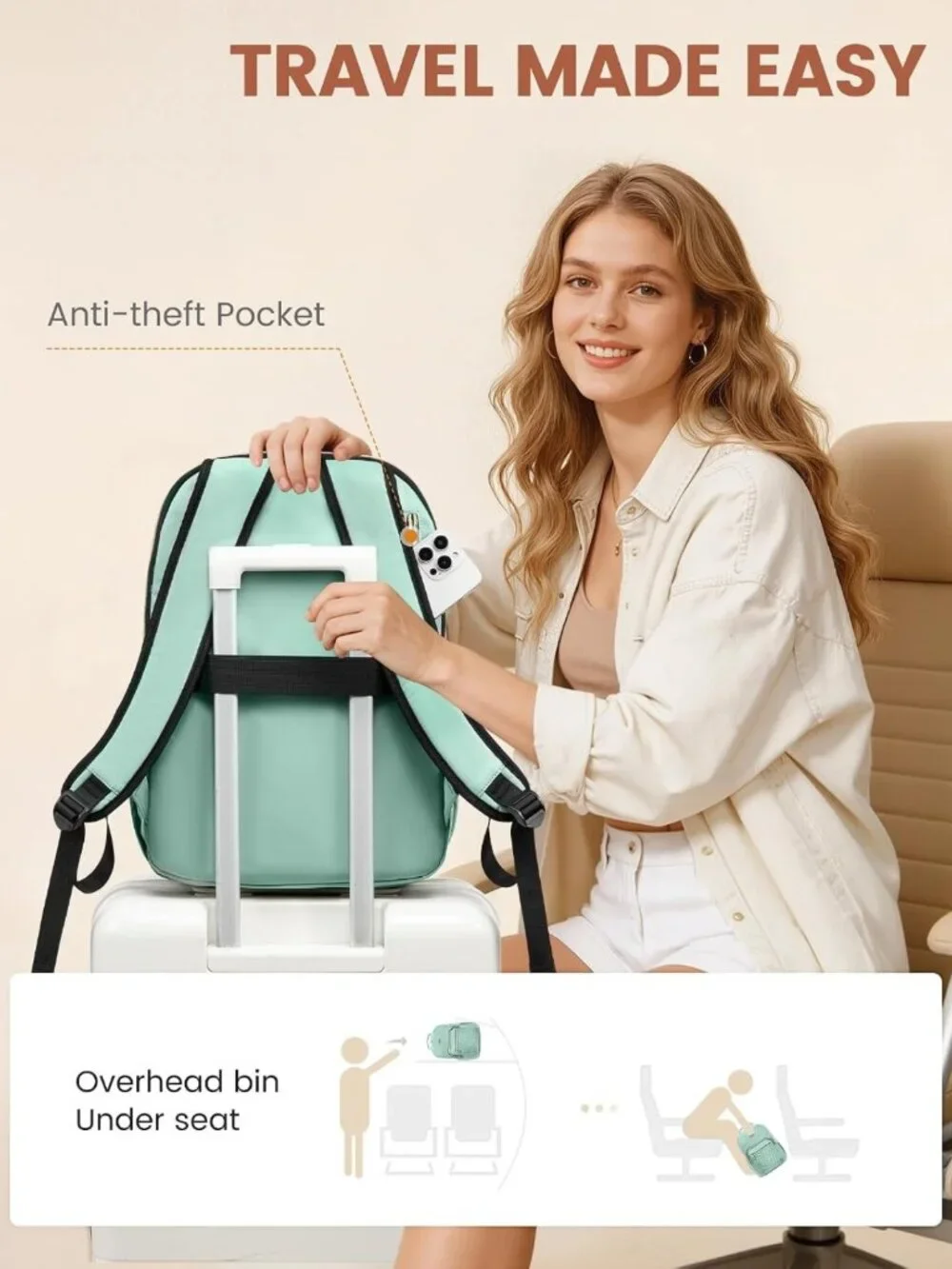 Stylish Quilted Laptop Backpack for Women | Work, Travel & College Bag